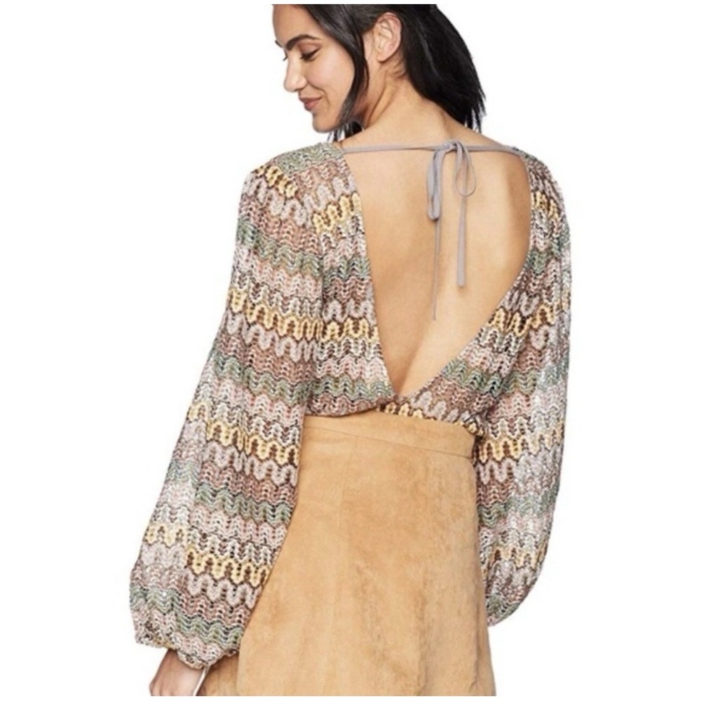 Jen's Pirate Booty Free People Jasmine crochet bodysuit one piece Labyrinth XS - Picture 2 of 7